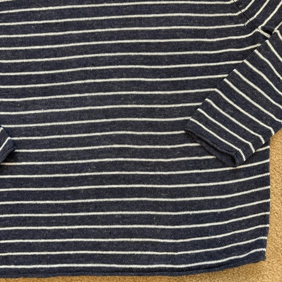 Vince 100% Linen Nautical Striped Long Sleeve Sweater Size Men’s XXL - Picture 4 of 11